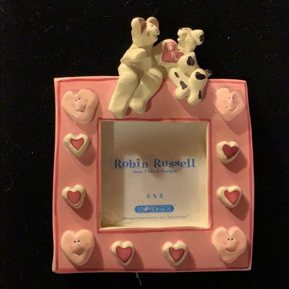 Robin Russell Handmade Ceramic “Be Mine”Frame 3x3 - Picture 1 of 6